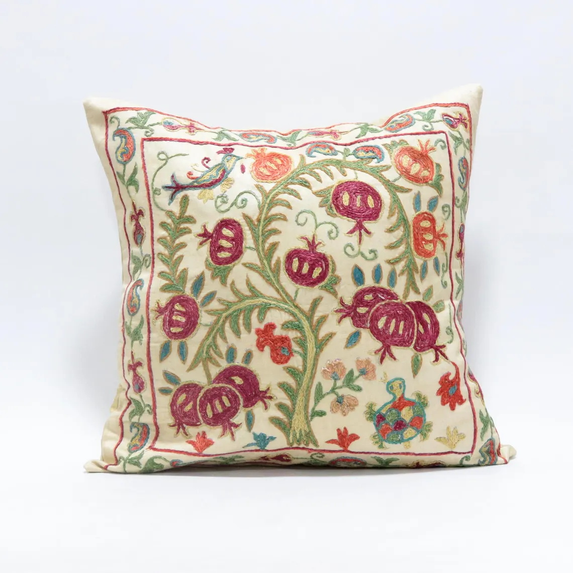 Suzani Pillow Uzbek Embroidery,Suzani 16 x 16 Throw Pillow, Suzani Cushion Cover,Suzani Pillow Cover,Hand Embroidery Suzani Pillow,Best Sale