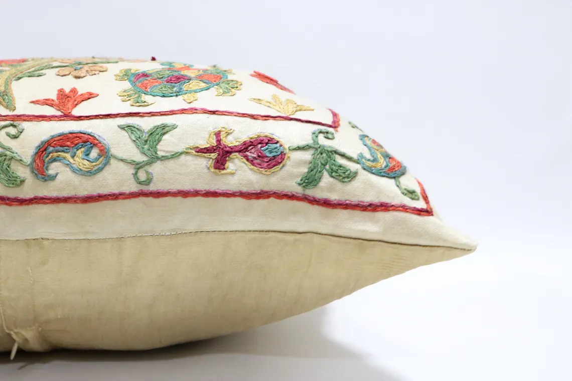 Suzani Pillow Uzbek Embroidery,Suzani 16 x 16 Throw Pillow, Suzani Cushion Cover,Suzani Pillow Cover,Hand Embroidery Suzani Pillow,Best Sale