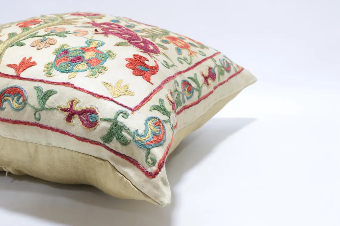 Suzani Pillow Uzbek Embroidery,Suzani 16 x 16 Throw Pillow, Suzani Cushion Cover,Suzani Pillow Cover,Hand Embroidery Suzani Pillow,Best Sale