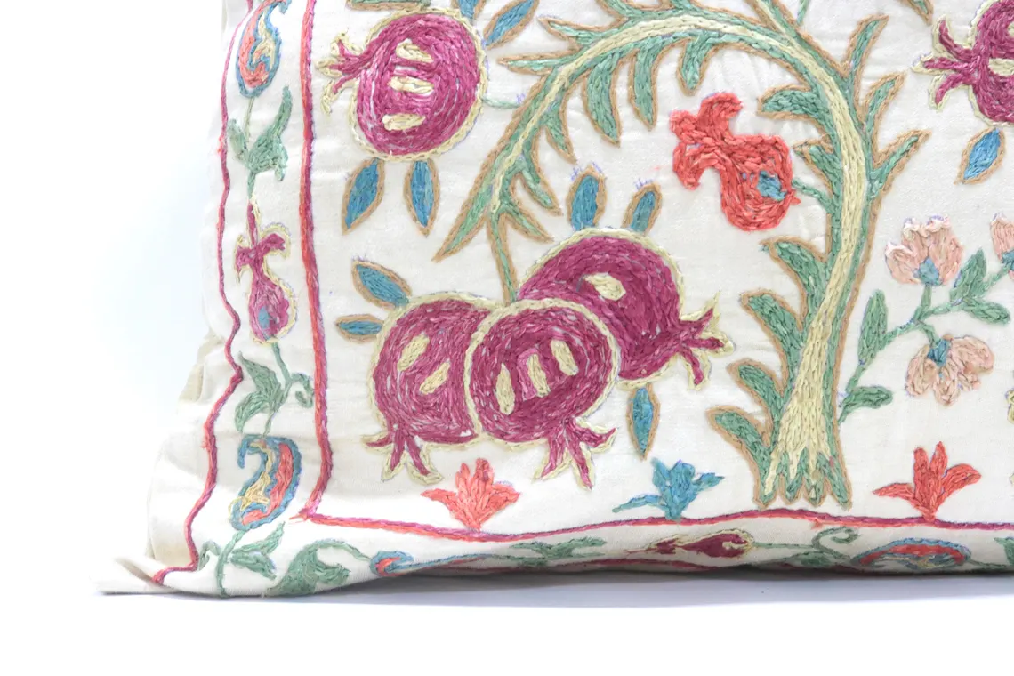 Suzani Pillow Uzbek Embroidery,Suzani 16 x 16 Throw Pillow, Suzani Cushion Cover,Suzani Pillow Cover,Hand Embroidery Suzani Pillow,Best Sale