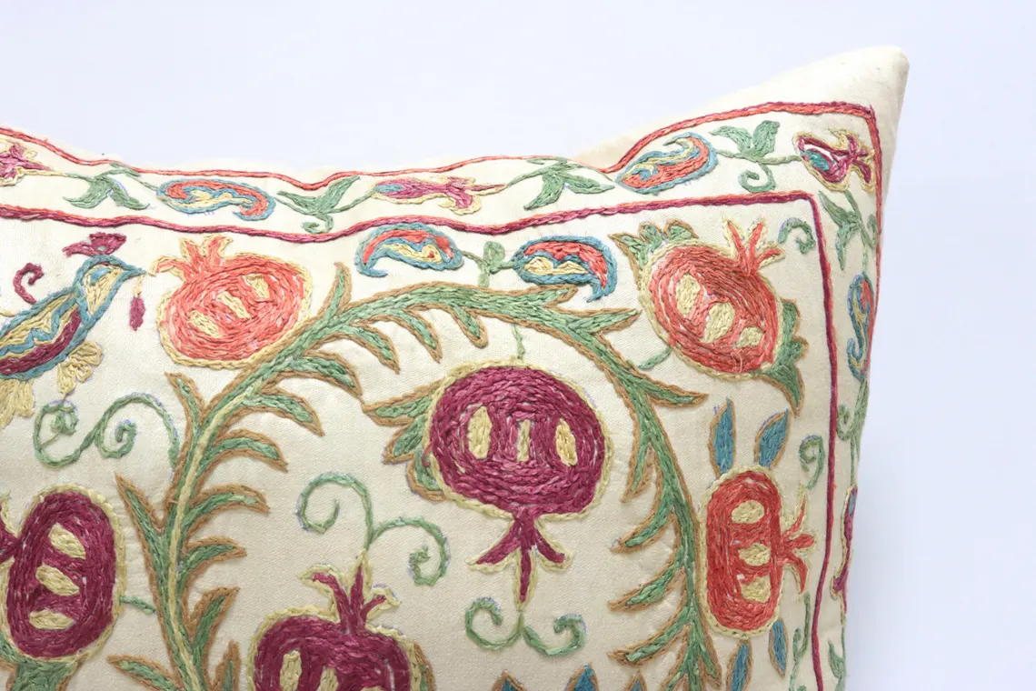 Suzani Pillow Uzbek Embroidery,Suzani 16 x 16 Throw Pillow, Suzani Cushion Cover,Suzani Pillow Cover,Hand Embroidery Suzani Pillow,Best Sale