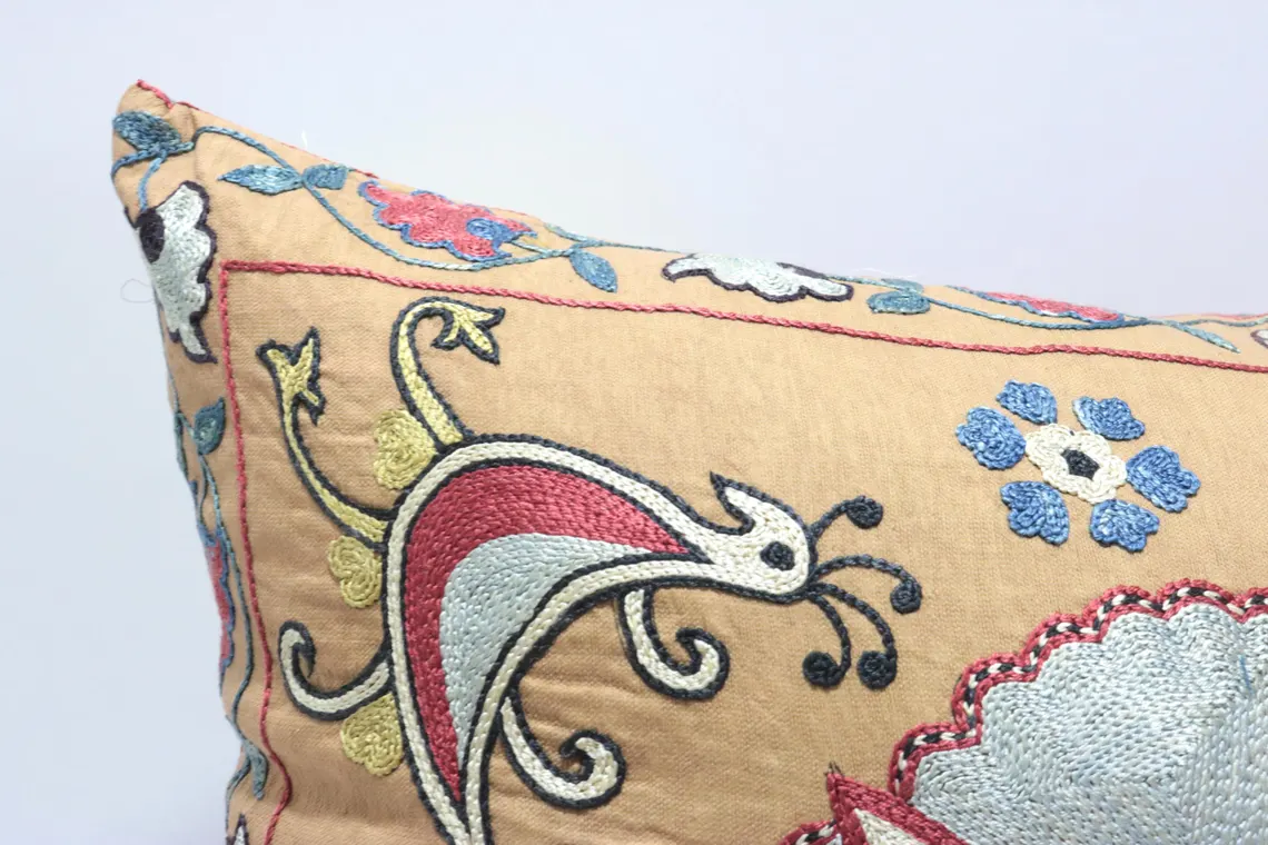 Suzani Pillow Uzbek hand embroidery Suzani Throw Pillow, Suzani Cushion Cover Suzani Pillow Cover Hand Embroidery Pillow Best Sale