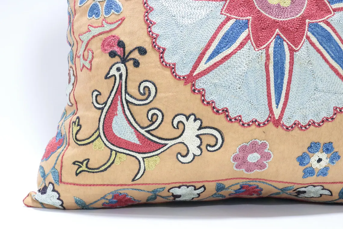 Suzani Pillow Uzbek hand embroidery Suzani Throw Pillow, Suzani Cushion Cover Suzani Pillow Cover Hand Embroidery Pillow Best Sale
