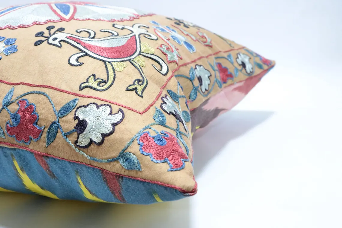 Suzani Pillow Uzbek hand embroidery Suzani Throw Pillow, Suzani Cushion Cover Suzani Pillow Cover Hand Embroidery Pillow Best Sale