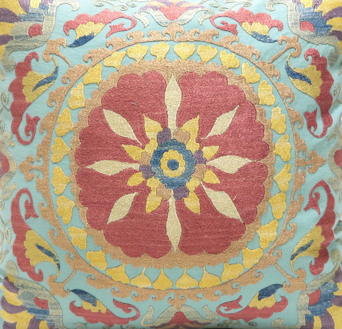 Suzani Pillow Uzbek hand embroidery Suzani Throw Pillow, Suzani Cushion Cover Suzani Pillow Cover Hand Embroidery Pillow Best Sale