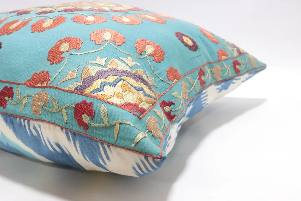 Suzani Pillow Uzbek hand embroidery Suzani Throw Pillow, Suzani Cushion Cover Suzani Pillow Cover Hand Embroidery Pillow Best Sale