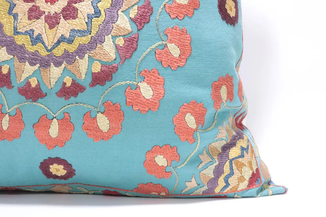 Suzani Pillow Uzbek hand embroidery Suzani Throw Pillow, Suzani Cushion Cover Suzani Pillow Cover Hand Embroidery Pillow Best Sale