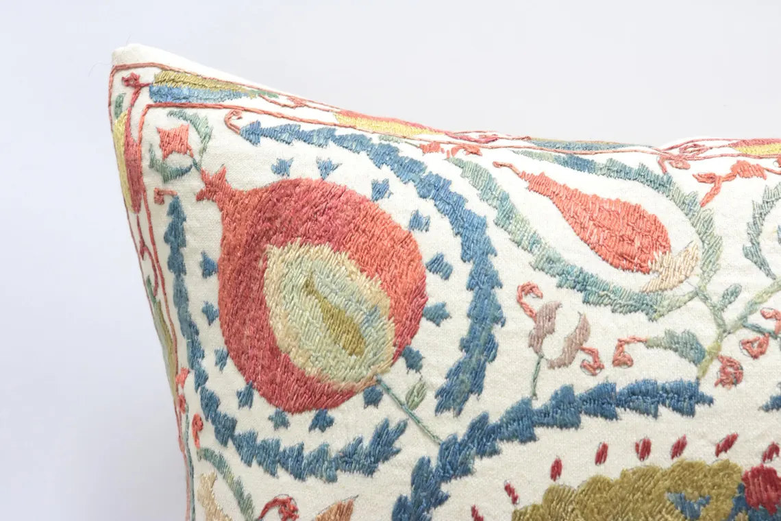 Suzani Pillow Uzbek hand embroidery Suzani Throw Pillow, Suzani Cushion Cover Suzani Pillow Cover Hand Embroidery Pillow Best Sale