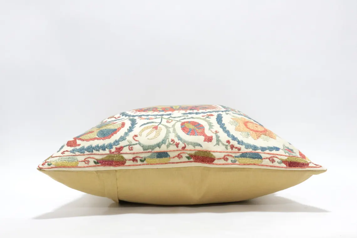 Suzani Pillow Uzbek hand embroidery Suzani Throw Pillow, Suzani Cushion Cover Suzani Pillow Cover Hand Embroidery Pillow Best Sale