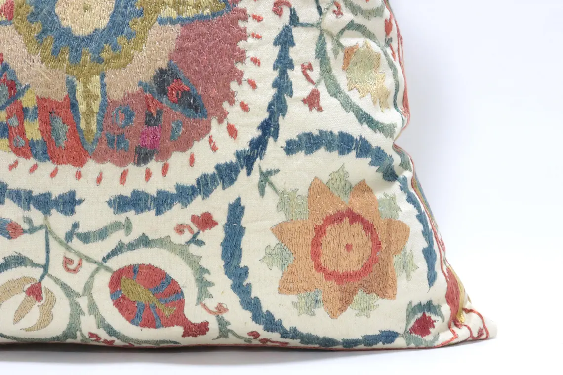 Suzani Pillow Uzbek hand embroidery Suzani Throw Pillow, Suzani Cushion Cover Suzani Pillow Cover Hand Embroidery Pillow Best Sale