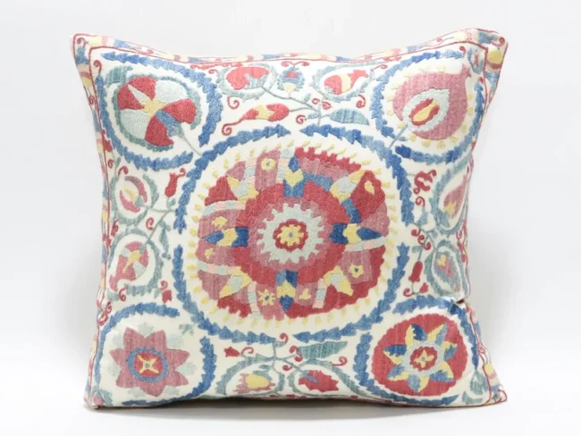 Suzani Pillow Uzbek hand embroidery Suzani Throw Pillow, Suzani Cushion Cover Suzani Pillow Cover Hand Embroidery Pillow Best Sale