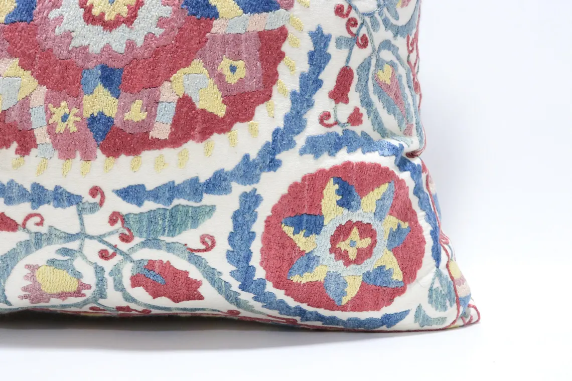 Suzani Pillow Uzbek hand embroidery Suzani Throw Pillow, Suzani Cushion Cover Suzani Pillow Cover Hand Embroidery Pillow Best Sale