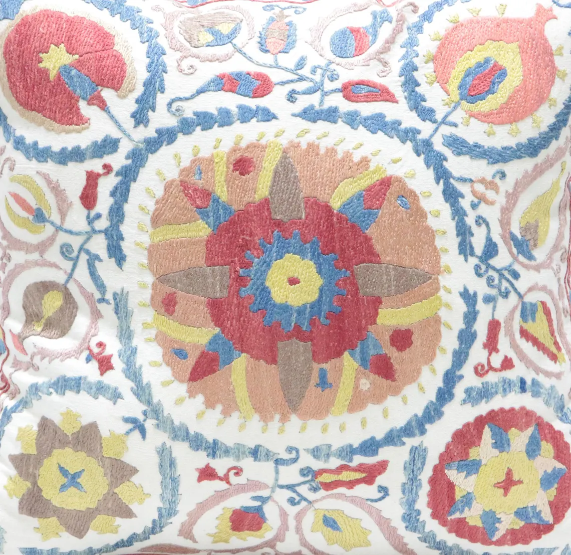 Suzani Pillow Uzbek hand embroidery Suzani Throw Pillow, Suzani Cushion Cover Suzani Pillow Cover Hand Embroidery Pillow Best Sale