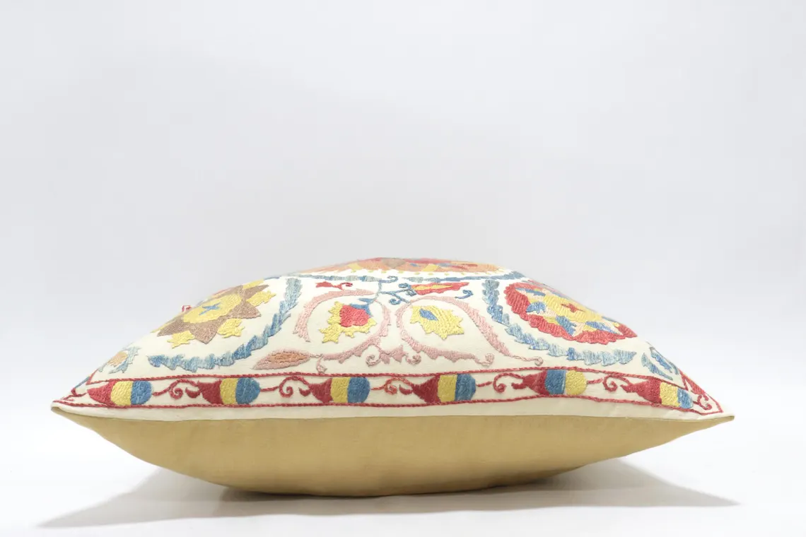 Suzani Pillow Uzbek hand embroidery Suzani Throw Pillow, Suzani Cushion Cover Suzani Pillow Cover Hand Embroidery Pillow Best Sale