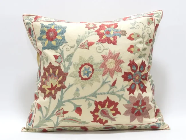 Suzani Pillow Uzbek hand embroidery Suzani Throw Pillow, Suzani Cushion Cover Suzani Pillow Cover Hand Embroidery Pillow Best Sale