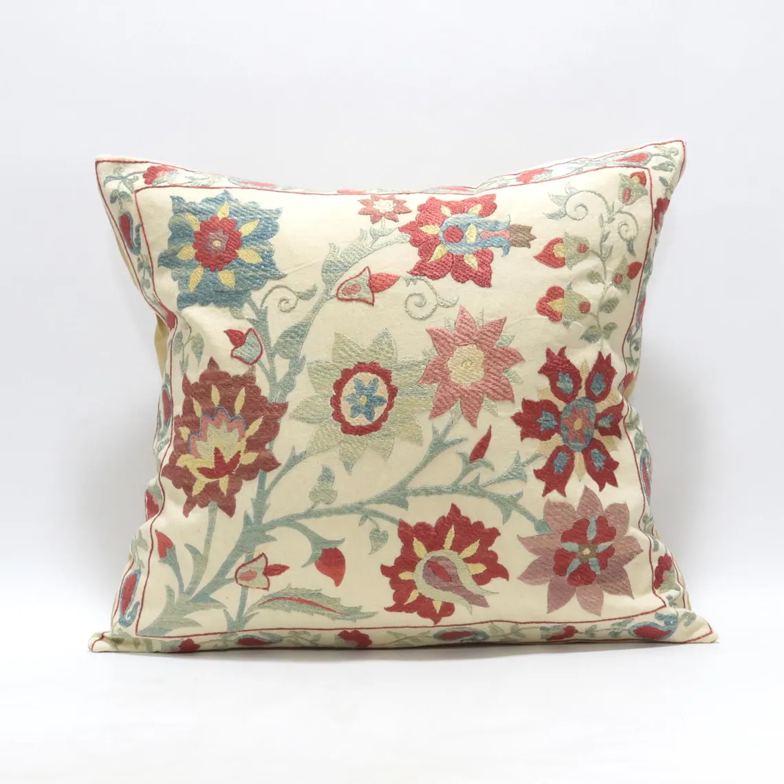 Suzani Pillow Uzbek hand embroidery Suzani Throw Pillow, Suzani Cushion Cover Suzani Pillow Cover Hand Embroidery Pillow Best Sale