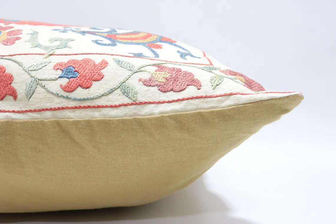 Suzani Pillow Uzbek hand embroidery Suzani Throw Pillow, Suzani Cushion Cover Suzani Pillow Cover Hand Embroidery Pillow Best Sale