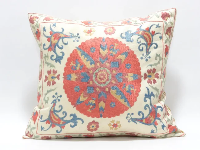 Suzani Pillow Uzbek hand embroidery Suzani Throw Pillow, Suzani Cushion Cover Suzani Pillow Cover Hand Embroidery Pillow Best Sale