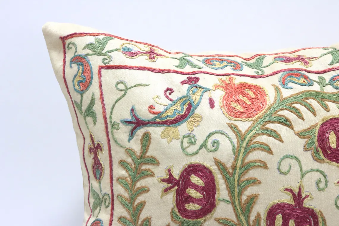 Suzani Pillow Uzbek Embroidery,Suzani 16 x 16 Throw Pillow, Suzani Cushion Cover,Suzani Pillow Cover,Hand Embroidery Suzani Pillow,Best Sale