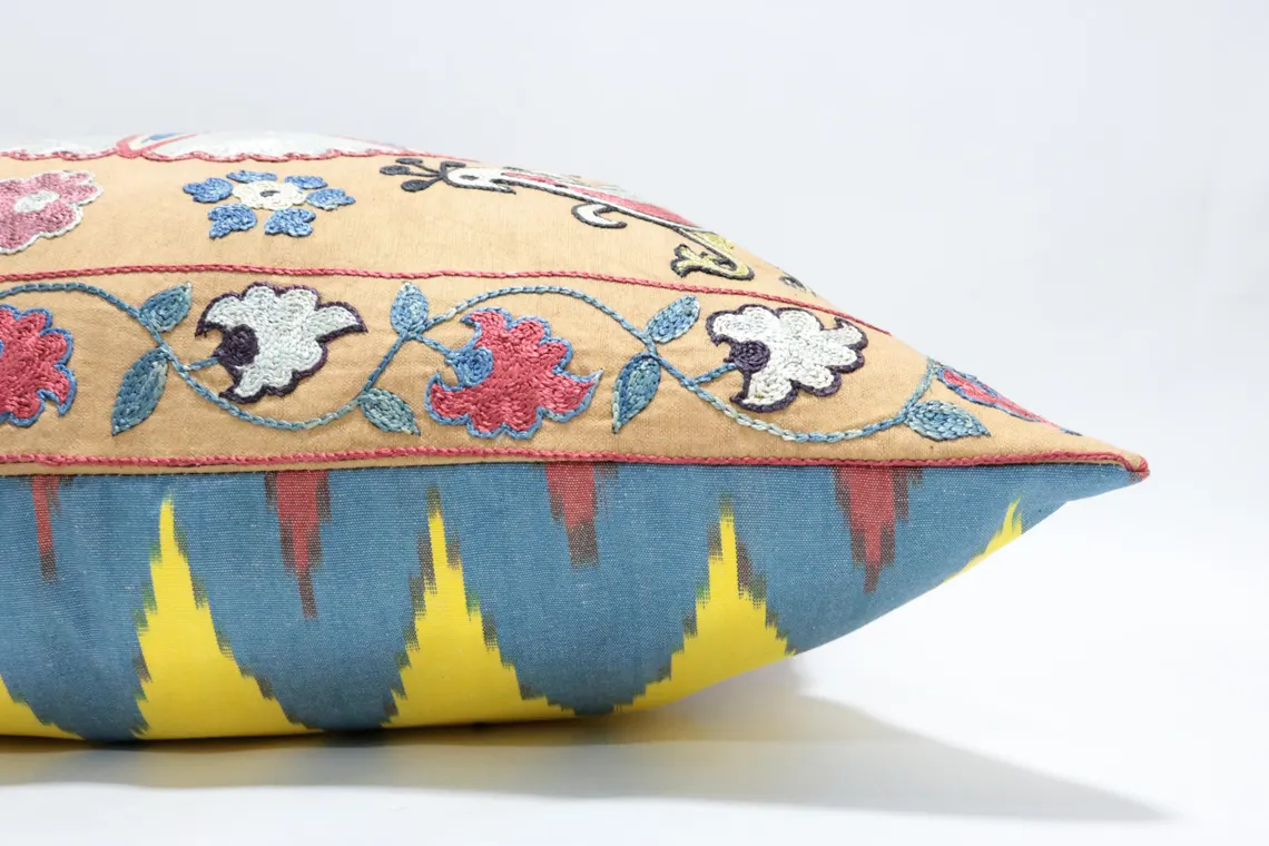 Suzani Pillow Uzbek hand embroidery Suzani Throw Pillow, Suzani Cushion Cover Suzani Pillow Cover Hand Embroidery Pillow Best Sale