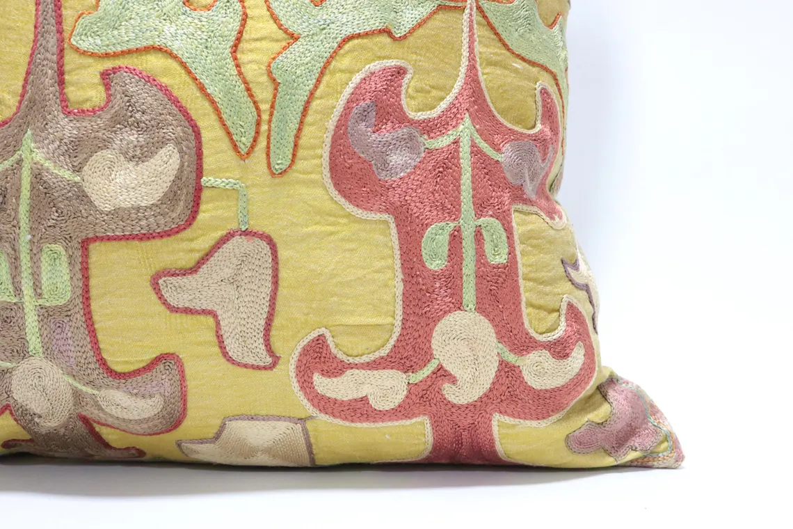 Suzani Pillow Uzbek hand embroidery Suzani Throw Pillow, Suzani Cushion Cover Suzani Pillow Cover Hand Embroidery Pillow Best Sale