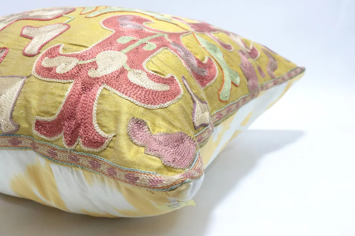 Suzani Pillow Uzbek hand embroidery Suzani Throw Pillow, Suzani Cushion Cover Suzani Pillow Cover Hand Embroidery Pillow Best Sale