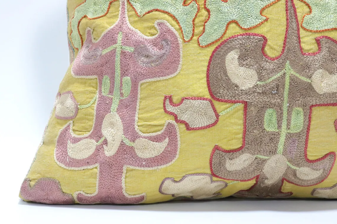 Suzani Pillow Uzbek hand embroidery Suzani Throw Pillow, Suzani Cushion Cover Suzani Pillow Cover Hand Embroidery Pillow Best Sale