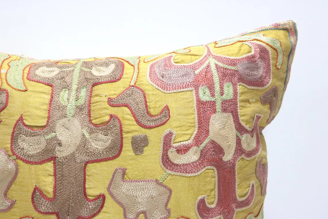 Suzani Pillow Uzbek hand embroidery Suzani Throw Pillow, Suzani Cushion Cover Suzani Pillow Cover Hand Embroidery Pillow Best Sale