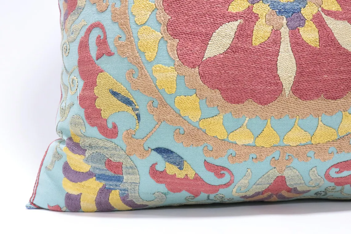 Suzani Pillow Uzbek hand embroidery Suzani Throw Pillow, Suzani Cushion Cover Suzani Pillow Cover Hand Embroidery Pillow Best Sale