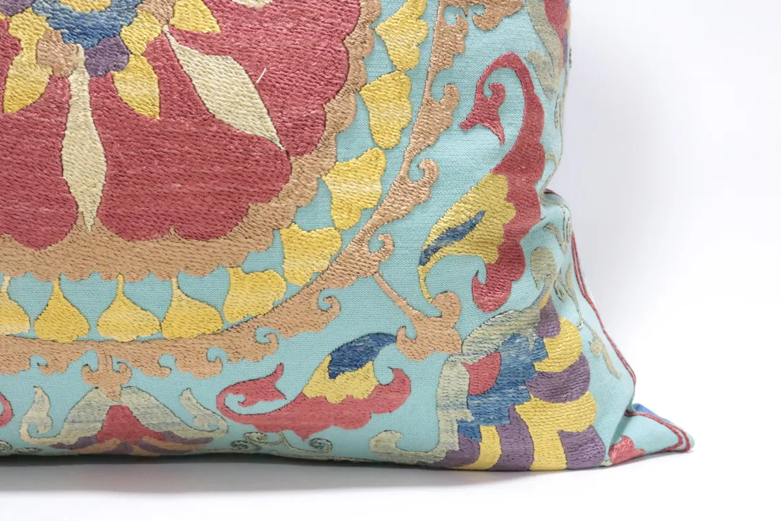 Suzani Pillow Uzbek hand embroidery Suzani Throw Pillow, Suzani Cushion Cover Suzani Pillow Cover Hand Embroidery Pillow Best Sale