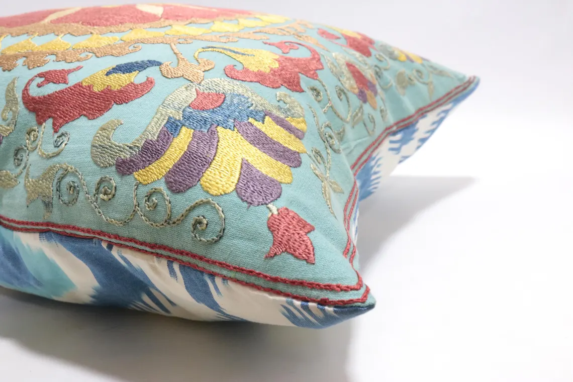 Suzani Pillow Uzbek hand embroidery Suzani Throw Pillow, Suzani Cushion Cover Suzani Pillow Cover Hand Embroidery Pillow Best Sale