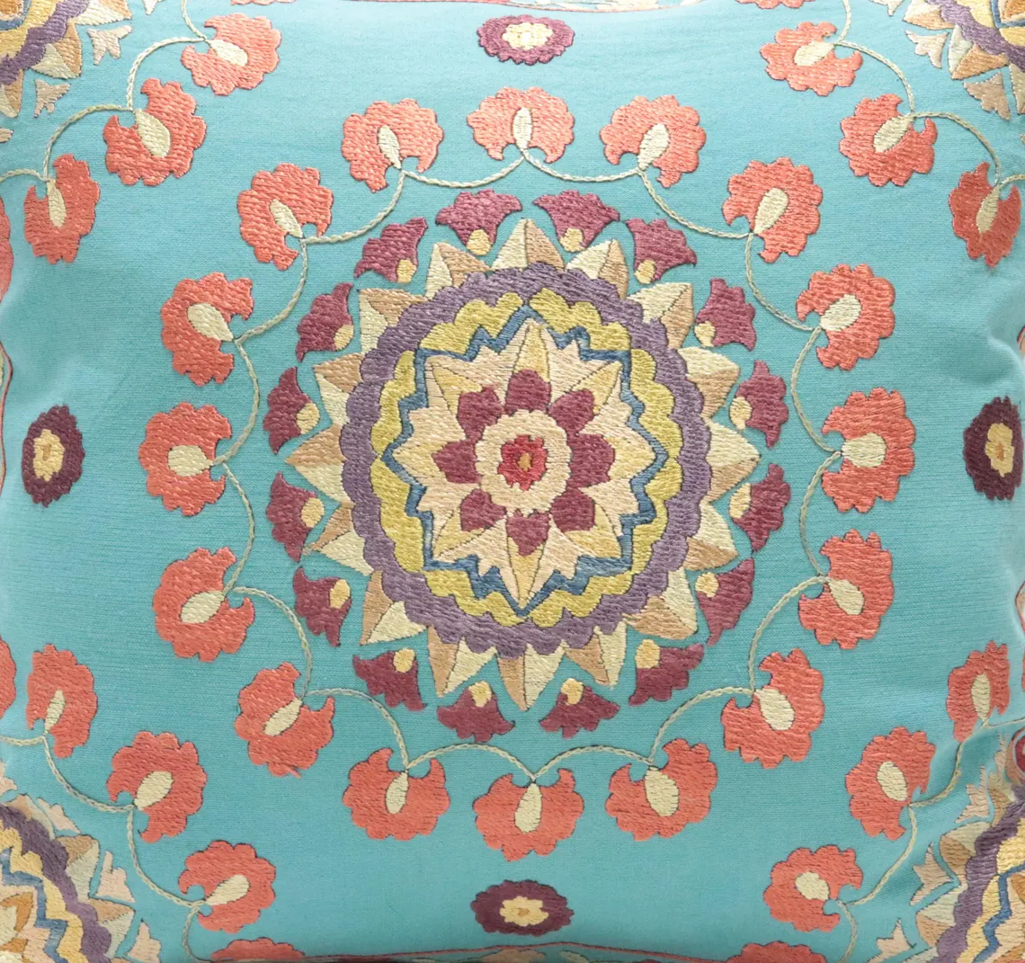 Suzani Pillow Uzbek hand embroidery Suzani Throw Pillow, Suzani Cushion Cover Suzani Pillow Cover Hand Embroidery Pillow Best Sale