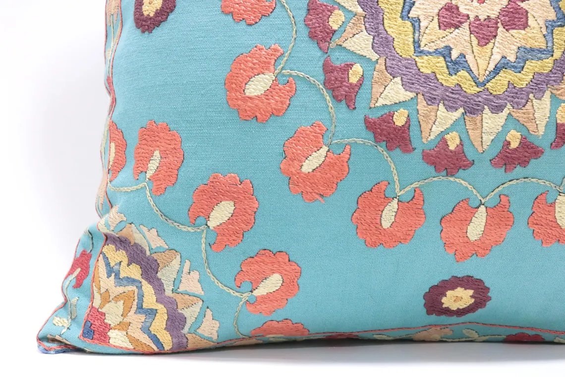 Suzani Pillow Uzbek hand embroidery Suzani Throw Pillow, Suzani Cushion Cover Suzani Pillow Cover Hand Embroidery Pillow Best Sale