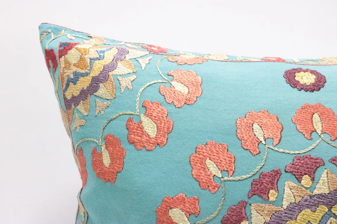 Suzani Pillow Uzbek hand embroidery Suzani Throw Pillow, Suzani Cushion Cover Suzani Pillow Cover Hand Embroidery Pillow Best Sale
