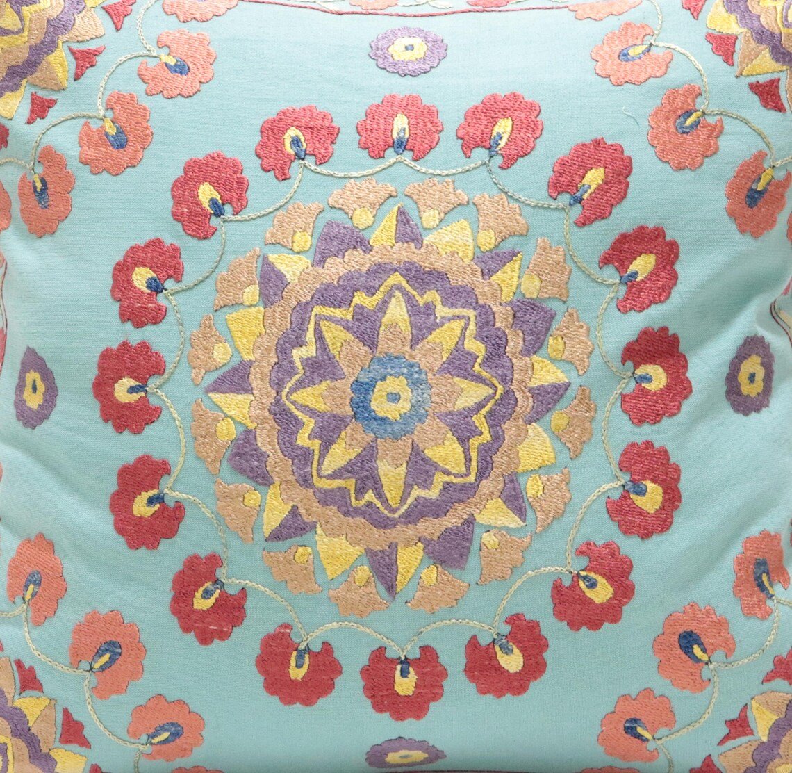 Suzani Pillow Uzbek hand embroidery Suzani Throw Pillow, Suzani Cushion Cover Suzani Pillow Cover Hand Embroidery Pillow Best Sale