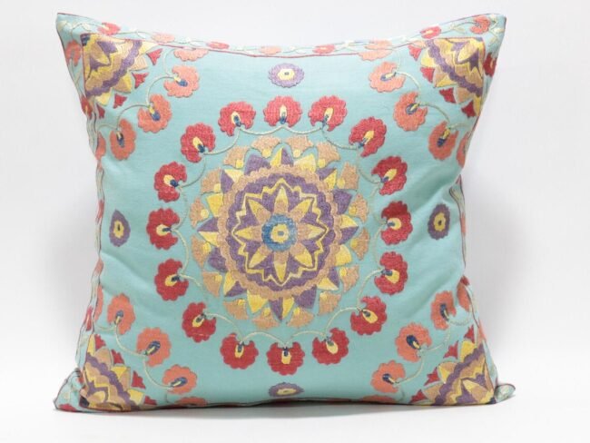 Suzani Pillow Uzbek hand embroidery Suzani Throw Pillow, Suzani Cushion Cover Suzani Pillow Cover Hand Embroidery Pillow Best Sale