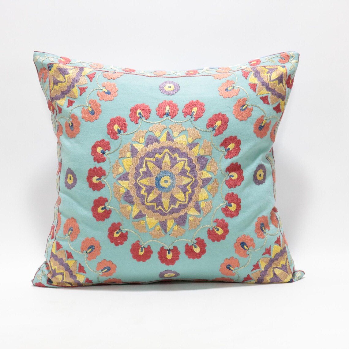 Suzani Pillow Uzbek hand embroidery Suzani Throw Pillow, Suzani Cushion Cover Suzani Pillow Cover Hand Embroidery Pillow Best Sale