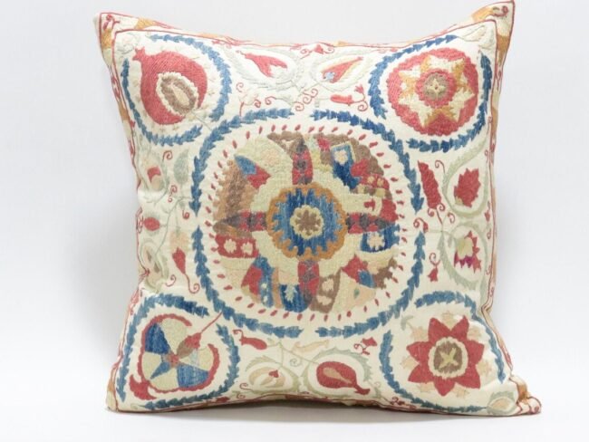 Suzani Pillow Uzbek hand embroidery Suzani Throw Pillow, Suzani Cushion Cover Suzani Pillow Cover Hand Embroidery Pillow Best Sale