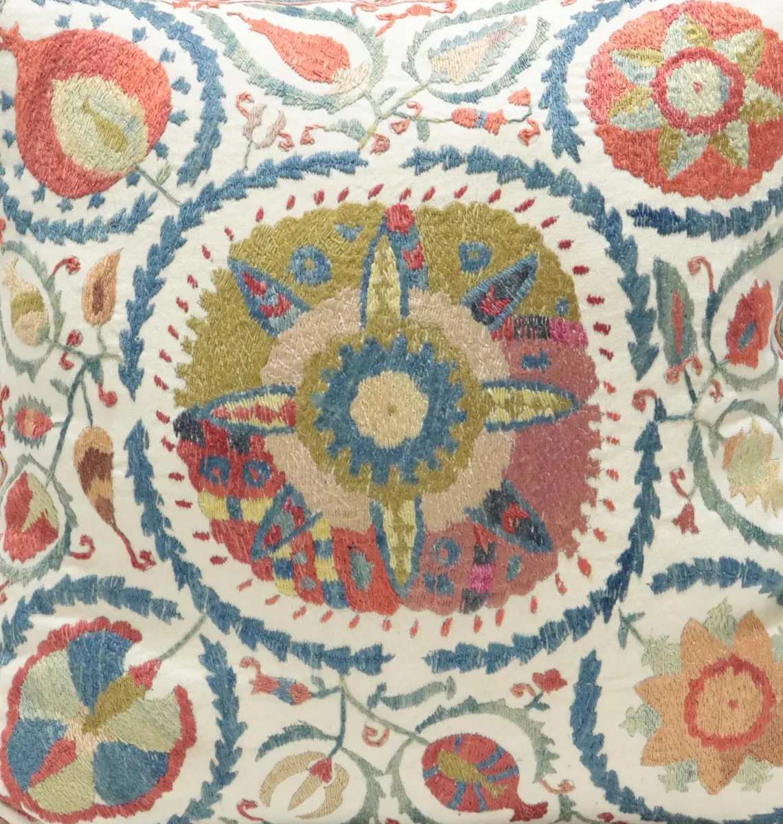 Suzani Pillow Uzbek hand embroidery Suzani Throw Pillow, Suzani Cushion Cover Suzani Pillow Cover Hand Embroidery Pillow Best Sale