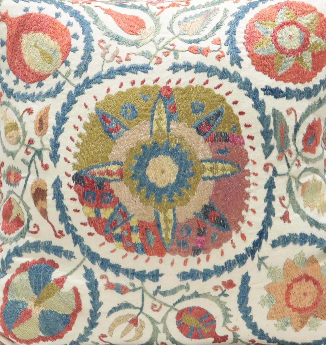 Suzani Pillow Uzbek hand embroidery Suzani Throw Pillow, Suzani Cushion Cover Suzani Pillow Cover Hand Embroidery Pillow Best Sale