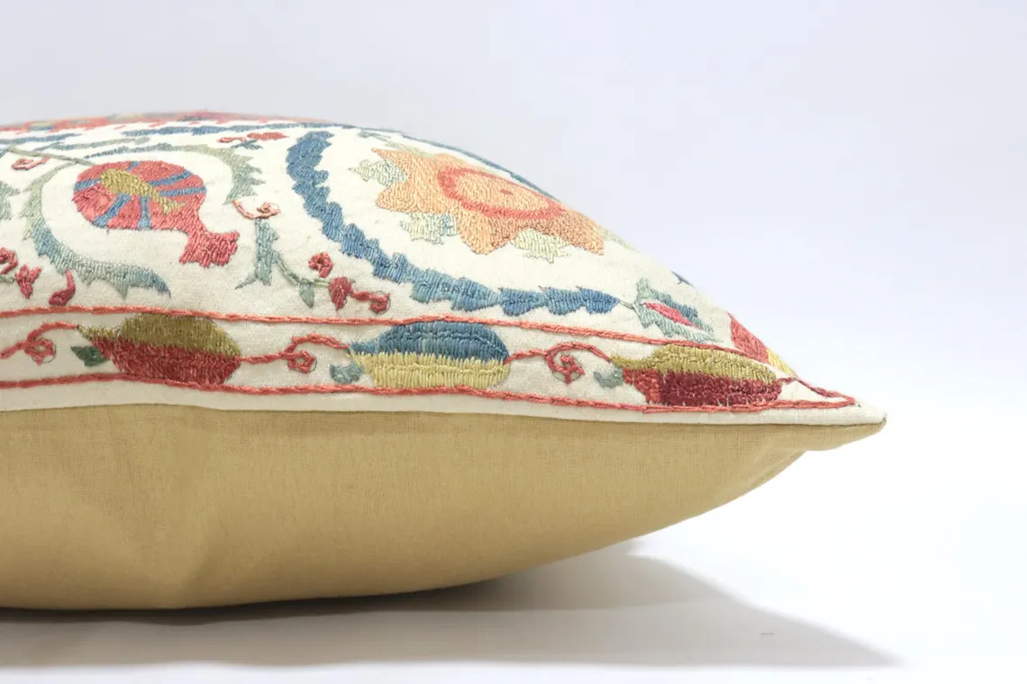 Suzani Pillow Uzbek hand embroidery Suzani Throw Pillow, Suzani Cushion Cover Suzani Pillow Cover Hand Embroidery Pillow Best Sale