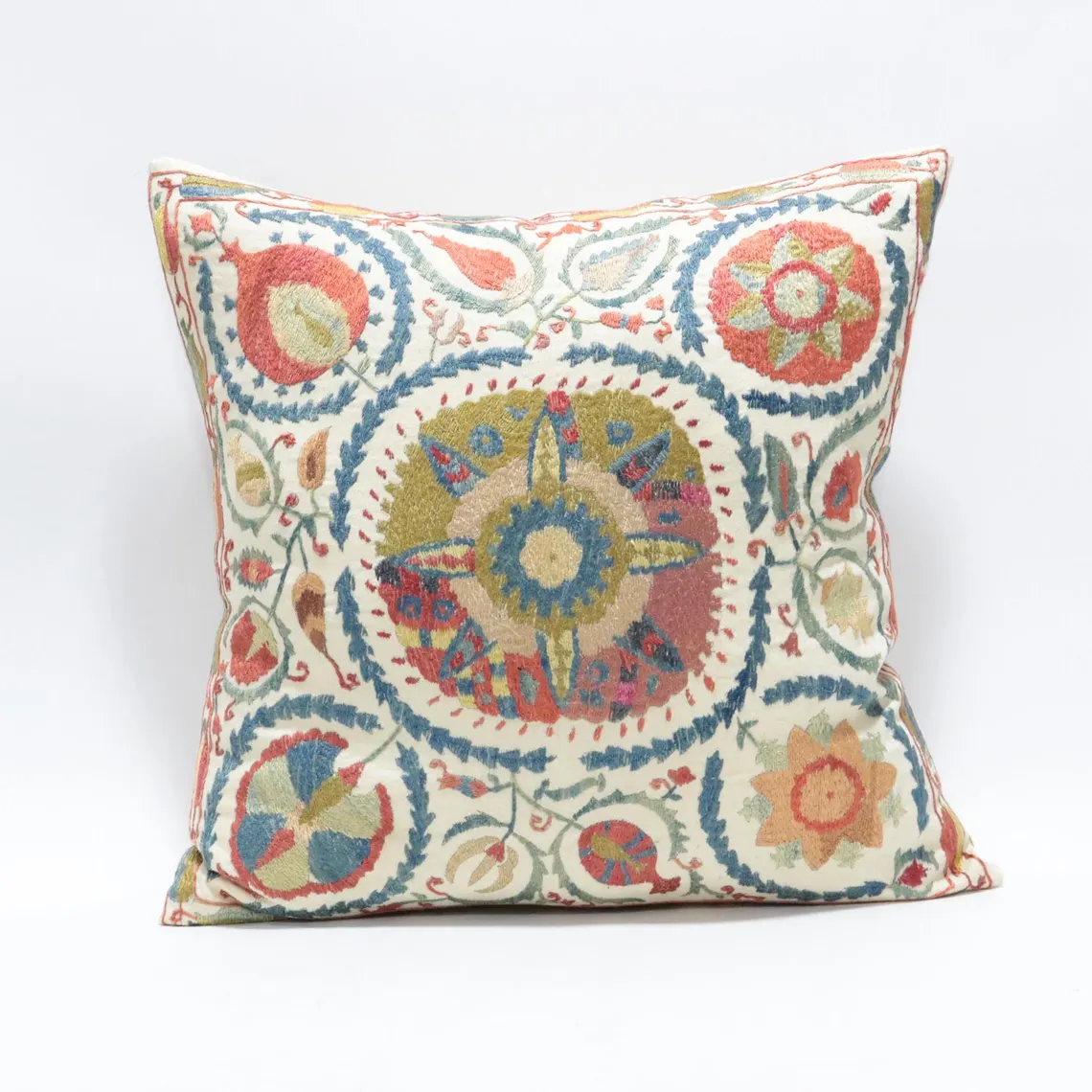 Suzani Pillow Uzbek hand embroidery Suzani Throw Pillow, Suzani Cushion Cover Suzani Pillow Cover Hand Embroidery Pillow Best Sale