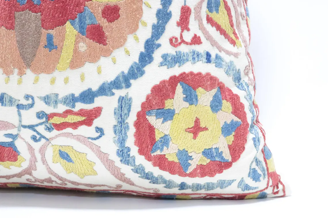 Suzani Pillow Uzbek hand embroidery Suzani Throw Pillow, Suzani Cushion Cover Suzani Pillow Cover Hand Embroidery Pillow Best Sale