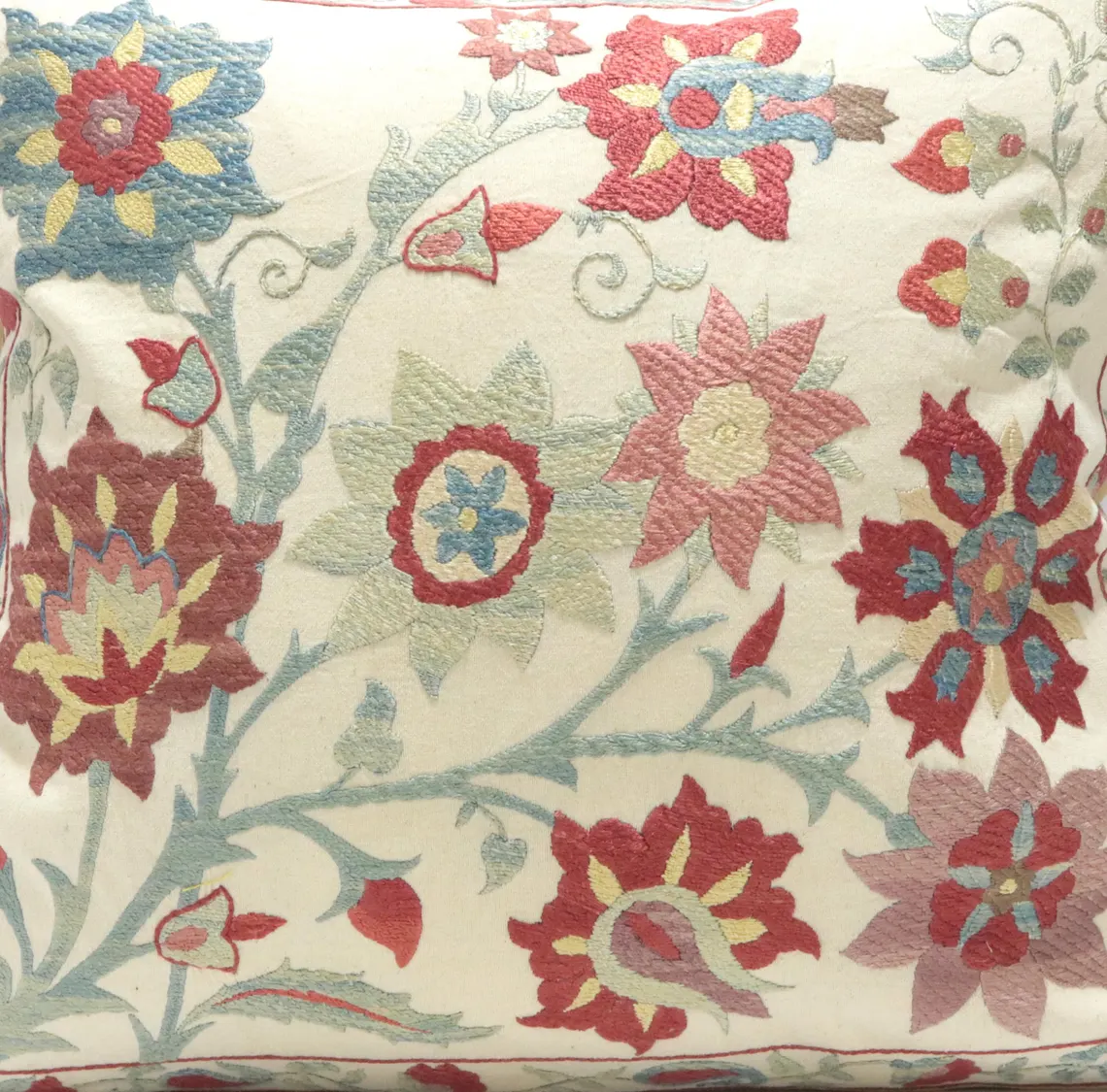 Suzani Pillow Uzbek hand embroidery Suzani Throw Pillow, Suzani Cushion Cover Suzani Pillow Cover Hand Embroidery Pillow Best Sale