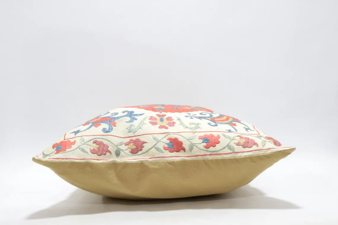 Suzani Pillow Uzbek hand embroidery Suzani Throw Pillow, Suzani Cushion Cover Suzani Pillow Cover Hand Embroidery Pillow Best Sale