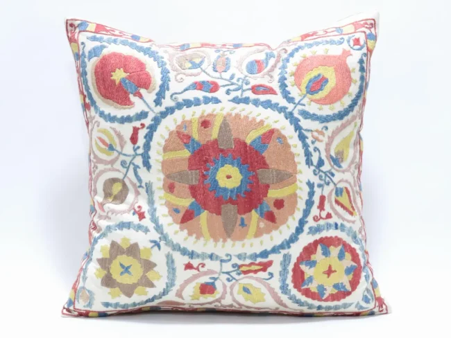 Suzani Pillow Uzbek hand embroidery Suzani Throw Pillow, Suzani Cushion Cover Suzani Pillow Cover Hand Embroidery Pillow Best Sale