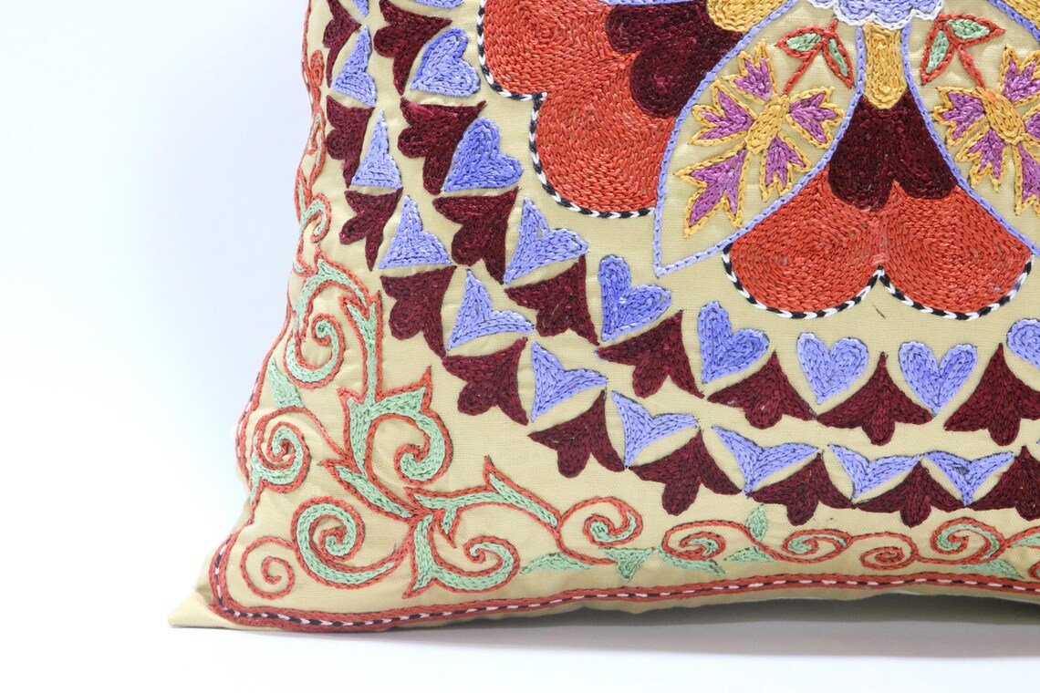 il_1140xN.6483094878_hc6t Suzani Pillow Uzbek Embroidery,Suzani Throw Pillow, Suzani Cushion Cover,Suzani Pillow Cover,Hand Embroidery Suzani Pillow,Best Sale