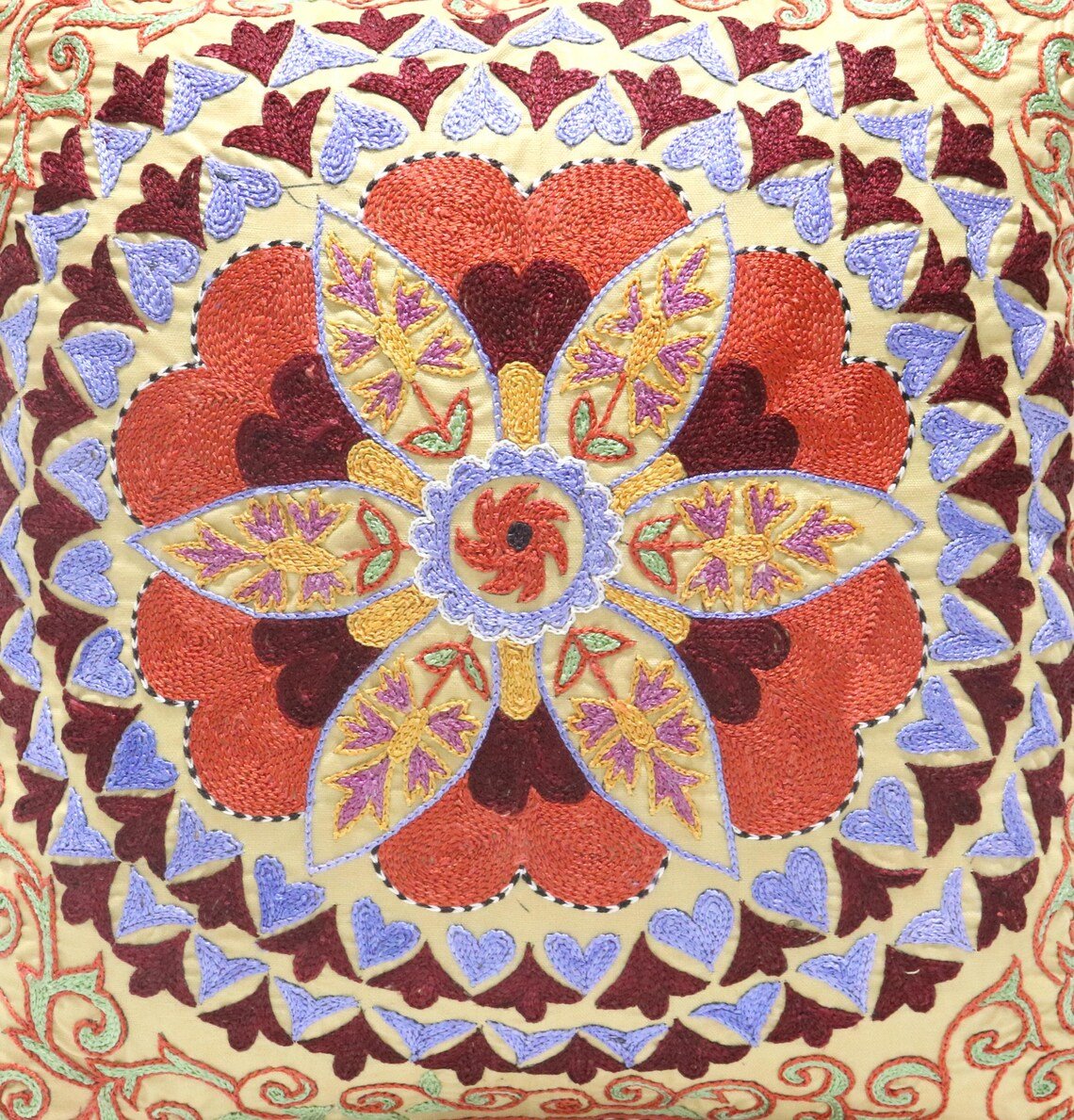 il_1140xN.6531200453_j8of Suzani Pillow Uzbek Embroidery,Suzani Throw Pillow, Suzani Cushion Cover,Suzani Pillow Cover,Hand Embroidery Suzani Pillow,Best Sale