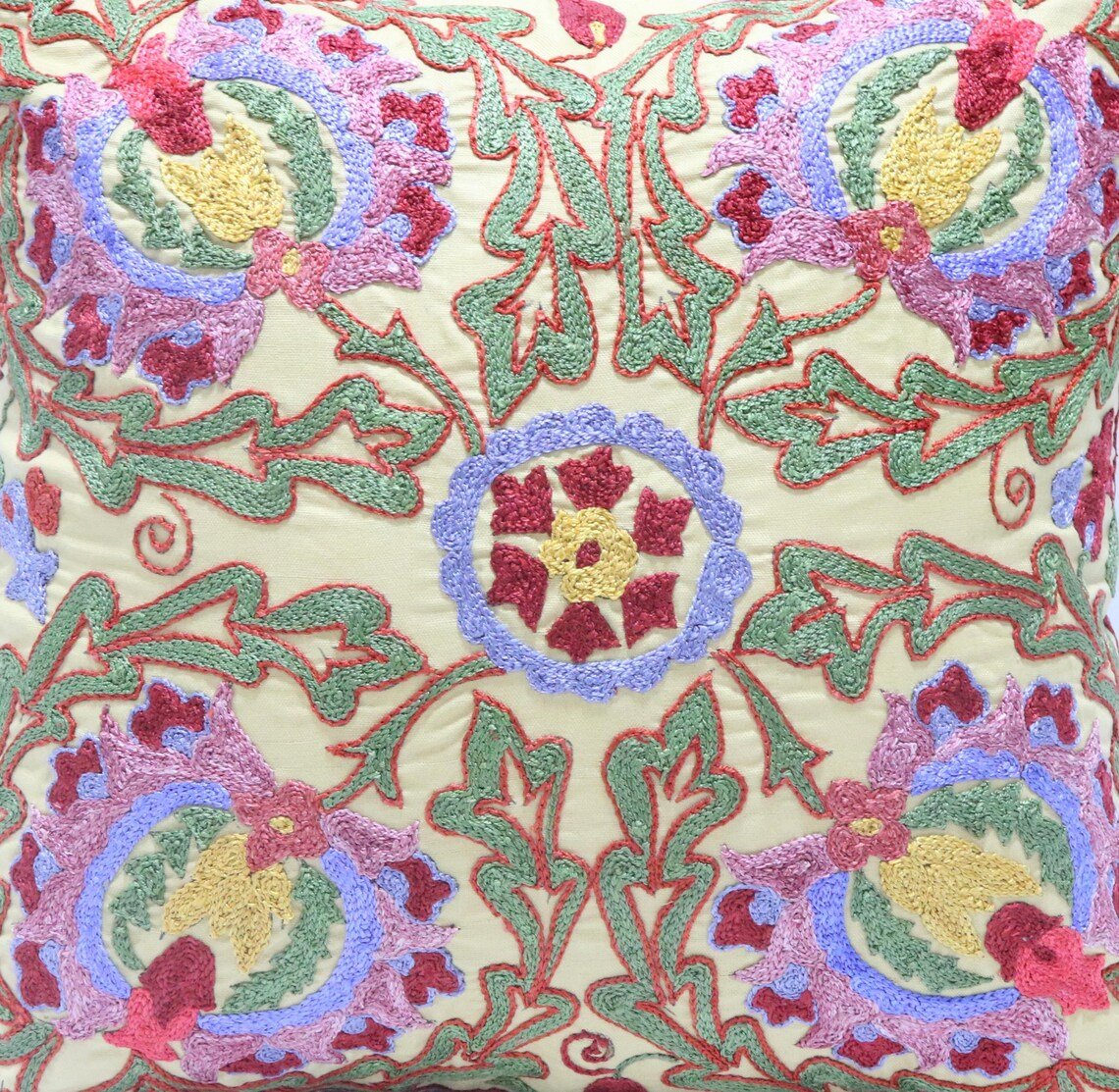 Suzani Pillow Uzbek Embroidery,Suzani Throw Pillow, Suzani Cushion Cover,Suzani Pillow Cover,Hand Embroidery Suzani Pillow,Best Sale