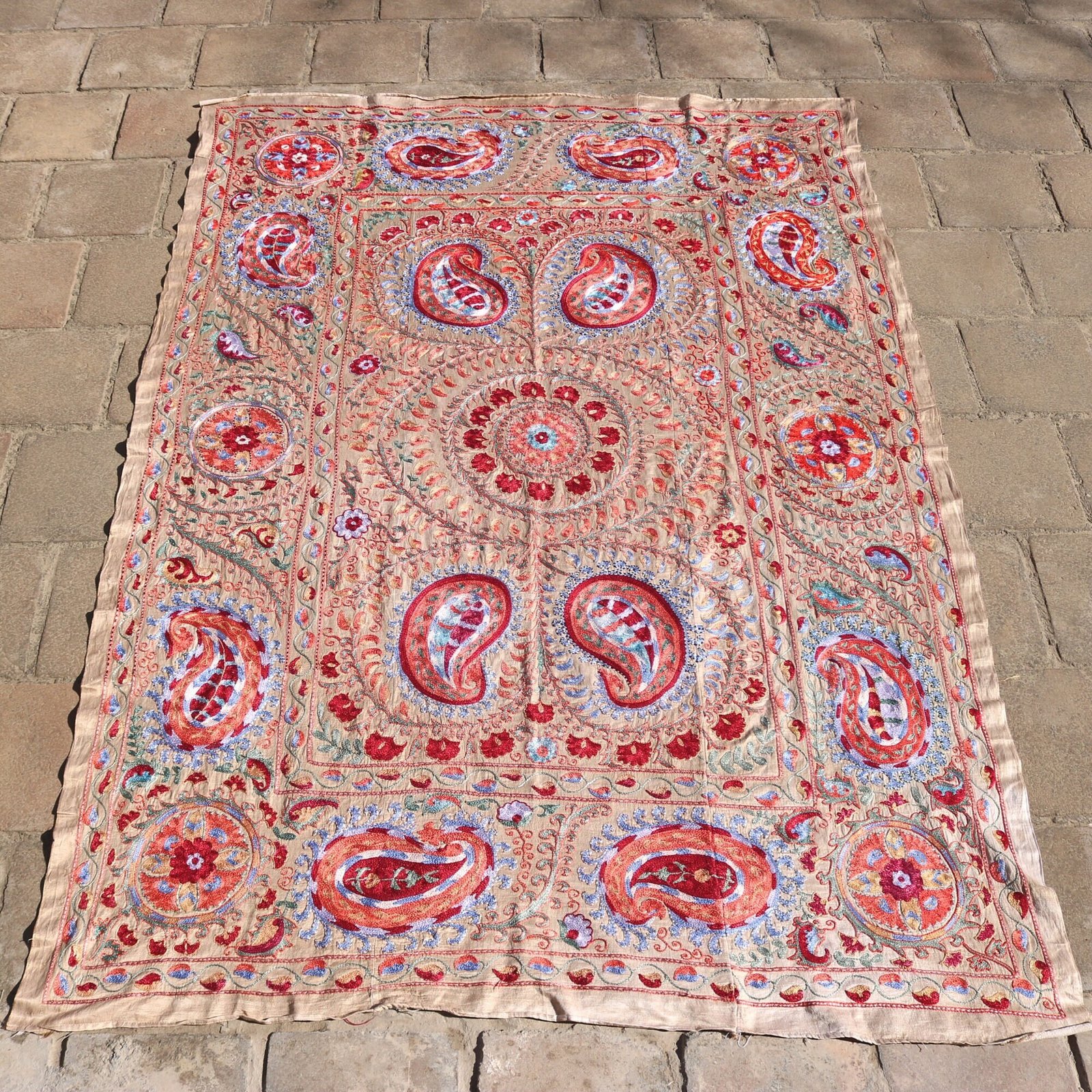 il_fullxfull.3660977726_2kdr Silk Suzani Clasic Uzbek embroidery,Suzani Fabric Suzani Wall Hanging, Bedspread, Bed cover, Wall hanging, Wall Decor fabric, Tablecloth